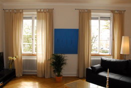 Wohnzimmer mit Blick auf den Mantelhafen